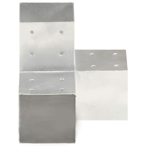 vidaXL stolpebeslag Y-form 4 stk. 101x101 mm galvaniseret metal