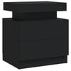 vidaXL sengeskab 45x35x52 cm konstrueret tr&aelig; sort