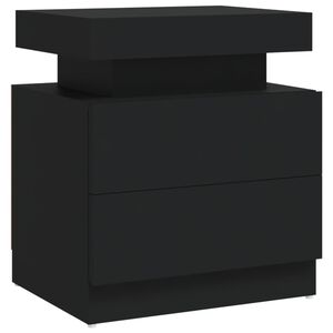 vidaXL sengeskab 45x35x52 cm konstrueret tr&aelig; sort