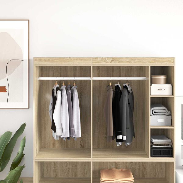 vidaXL Skab Stang 2 pcs S&oslash;lv 764 x 15 x 29 mm Aluminiumlegering