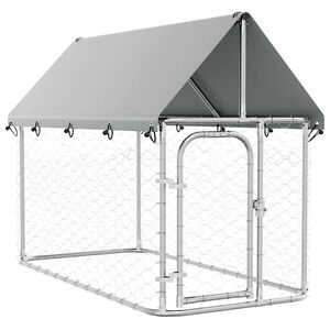 vidaXL udend&oslash;rs hundebur med tag 200x100x150 cm