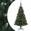 vidaXL Kunstig juletr&aelig; med kugler 120 cm 150 LED'er Varm hvid