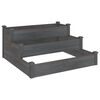 vidaXL h&oslash;jbed 120x120x56 cm massivt fyrretr&aelig; gr&aring;