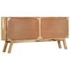 vidaXL skænk 160x30x76 cm massivt mangotræ brun og sort