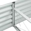 vidaXL forhøjet plantekasse 240x80x44 cm galvaniseret stål sølvfarvet
