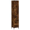 vidaXL skab 34,5x34x180 cm konstrueret tr&aelig; r&oslash;get egetr&aelig;