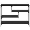 vidaXL Konsolbord med hylde Sort eg 100 x 30 x 75 cm Konstrueret tr&aelig;