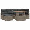 vidaXL Havesofa S&aelig;t 7 stk. Gr&aring; Poly rattan