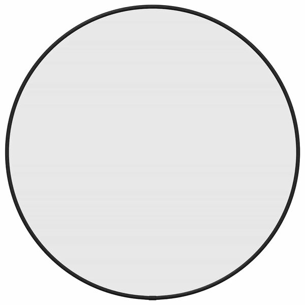 vidaXL v&aelig;gspejl &Oslash; 50 cm rundt sort