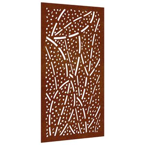 vidaXL udend&oslash;rs v&aelig;gdekoration 105x55 cm bladdesign cortenst&aring;l