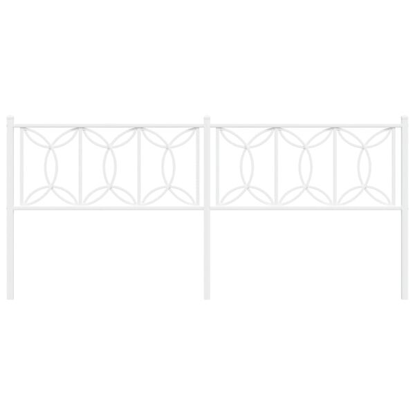 vidaXL sengegavl 193 cm metal hvid