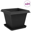 vidaXL Plantepotter 24 pcs Sort 38 x 38 x 30 cm Plastik