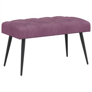 vidaXL B&aelig;nk med knap tufting Lilla 80 x 40 x 46 cm Fl&oslash;jl