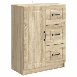 vidaXL Sideboard Sonoma-eg 66 x 34,5 x 87 cm Konstrueret tr&aelig;