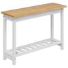 VidaXL Konsolbord EKAI Hvid 112 x 35 x 76 cm Massivt fyrretr&aelig;