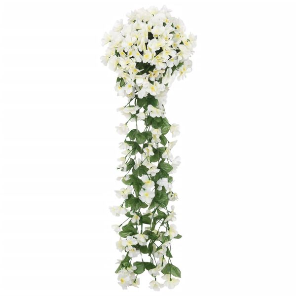 vidaXL blomsterguirlander til jul 3 stk. 85 cm hvid