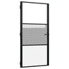 vidaXL Glasd&oslash;r 102,5 x 3,5 x 201,5 cm Aluminium Sort