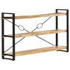vidaXL bogreol m. 3 hylder 140x30x80 cm massivt mangotr&aelig;