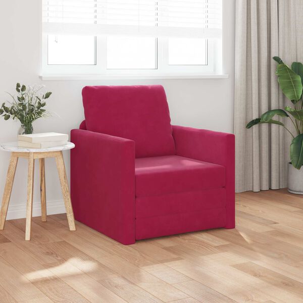 vidaXL Sovesofa 60cm Vinr&oslash;d Fl&oslash;jl