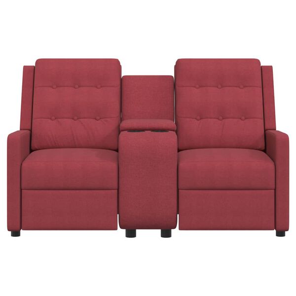 vidaXL 2-personers massagestol med kopholder vinrød