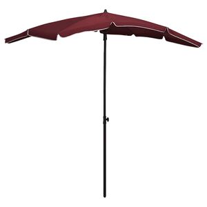 vidaXL parasol med stang 200x130 cm bordeauxfarvet
