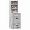 vidaXL Highboard Gr&aring; sonoma-eg 40 x 41 x 135 cm Konstrueret tr&aelig;