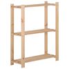 vidaXL opbevaringsreol i 3 niveauer 60x28,5x90 cm massivt fyrretr&aelig;