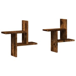 vidaXL v&aelig;ghylder 2 stk. 38x12x38 cm konstrueret tr&aelig; r&oslash;get egetr&aelig;