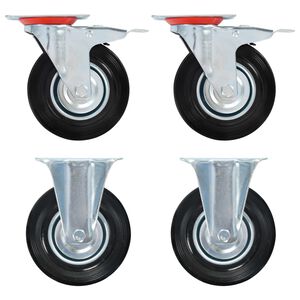 vidaXL hjul 4 stk. 125 mm