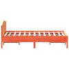 vidaXL sengeramme uden madras 140x190 cm massivt fyrretr&aelig; gyldenbrun