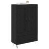 vidaXL Highboard med skuffe Sort eg 69,5 x 31 x 115 cm Konstrueret tr&aelig;