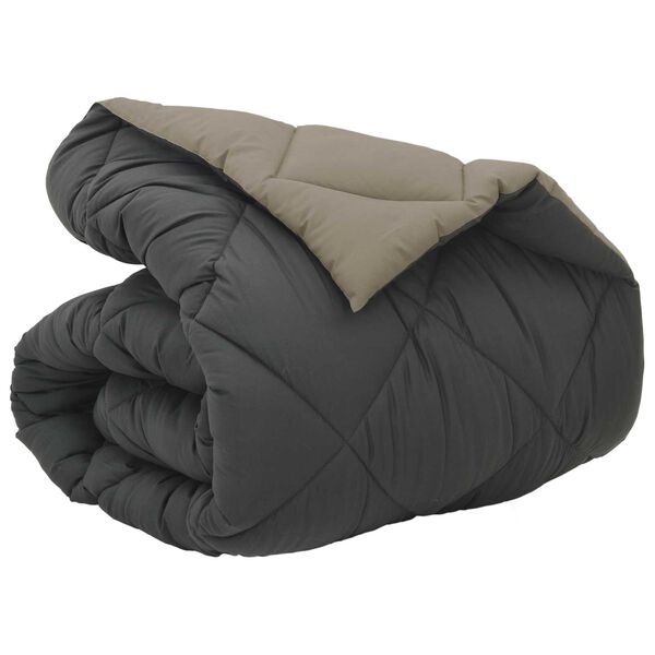 vidaXL Vinter dyne Lys gr&aring; og antracit 220 x 140 cm Mikrofiber