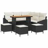 vidaXL Havesofa S&aelig;t 9 stk. Sort polyrattan
