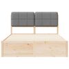 vidaXL Sengestel med Polstret Hovedgavl Lysegr&aring; 160 x 200 cm