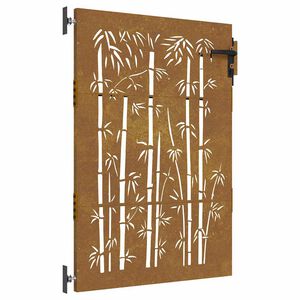 vidaXL havel&aring;ge 85x125 cm cortenst&aring;l bambusdesign