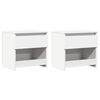 vidaXL sengeborde 2 stk. 40x30x39 cm konstrueret tr&aelig; hvid