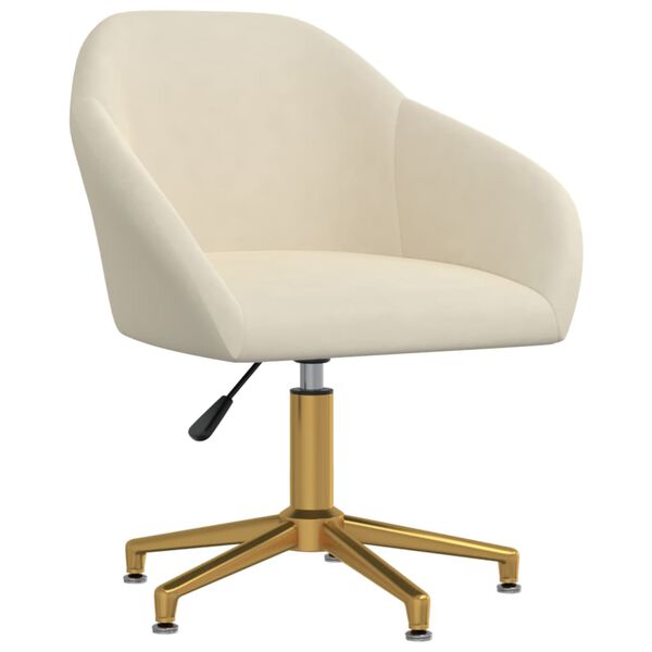 vidaXL drejelige spisebordsstole 2 stk. fl&oslash;jl cremefarvet