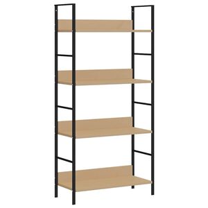 vidaXL bogreol 60x27,6x124,5 cm 4 hylder konstrueret tr&aelig; egetr&aelig;sfarve