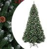 vidaXL Kunstigt Hinged Juletr&aelig; 270 cm PVC Gr&oslash;n med frostede spidser
