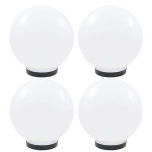 vidaXL LED-kuglelamper 4 stk. kugleformet 25 cm PMMA