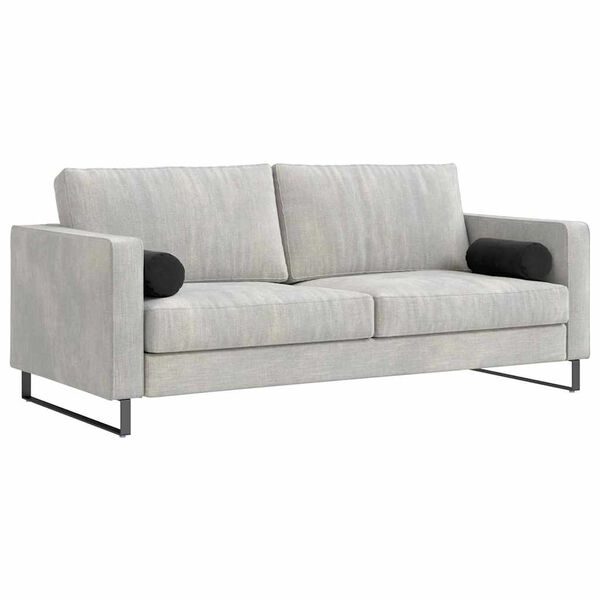 vidaXL Bolsterpuder 2 pcs Sort Ø 15 x 40 cm Velourstof