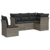 vidaXL sofas&aelig;t 5 dele med hynder polyrattan gr&aring;