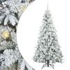 vidaXL Kunstigt Hinged Juletr&aelig; med 300 LED'er Hvid 180 cm PE og PVC