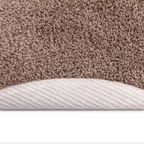 vidaXL Anti-slip Shaggy t&aelig;ppe Brun 90 x 90 cm PP