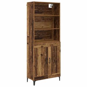 vidaXL Highboard 2 pcs Gammelt tr&aelig; Konstrueret tr&aelig;