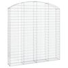 vidaXL buet gabionkurv 200x30x200/220 cm galvaniseret jern