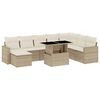 vidaXL sofas&aelig;t til haven 9 dele med hynder polyrattan beige