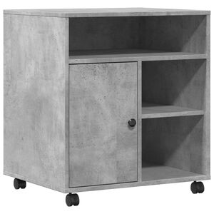 vidaXL printerstativ med hjul 60x50x67 cm betongr&aring;