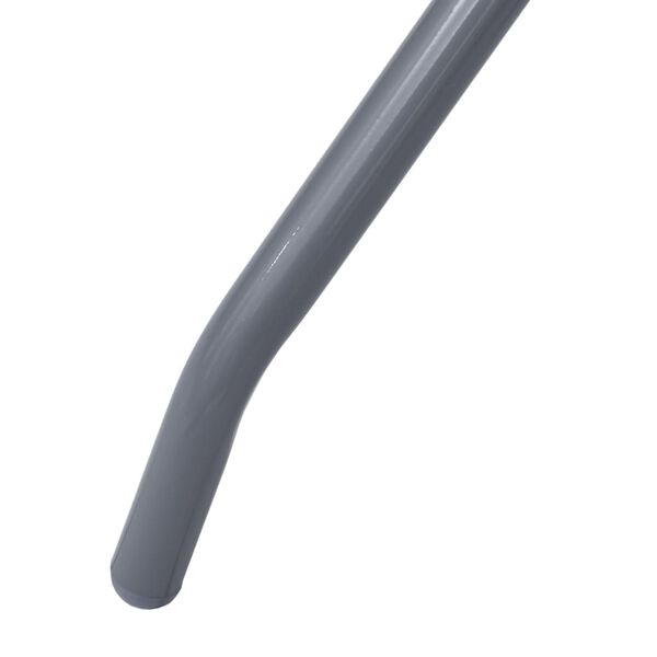 vidaXL havebord 80 cm stål og glas lysegrå