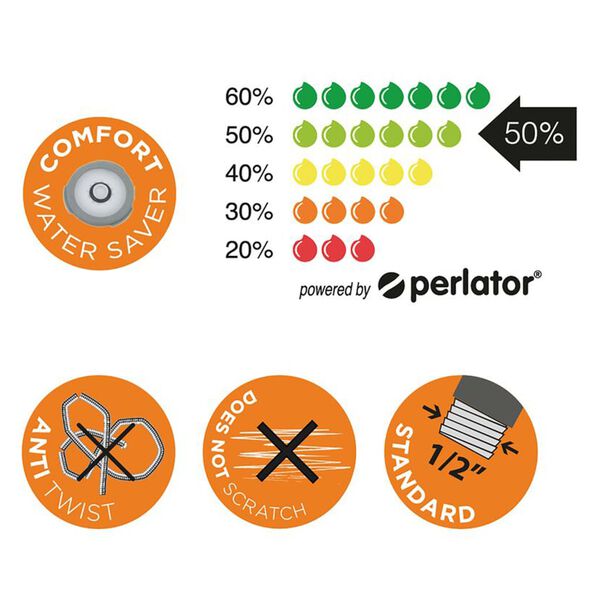Tiger Fluxhose bruseslange 200 cm krom